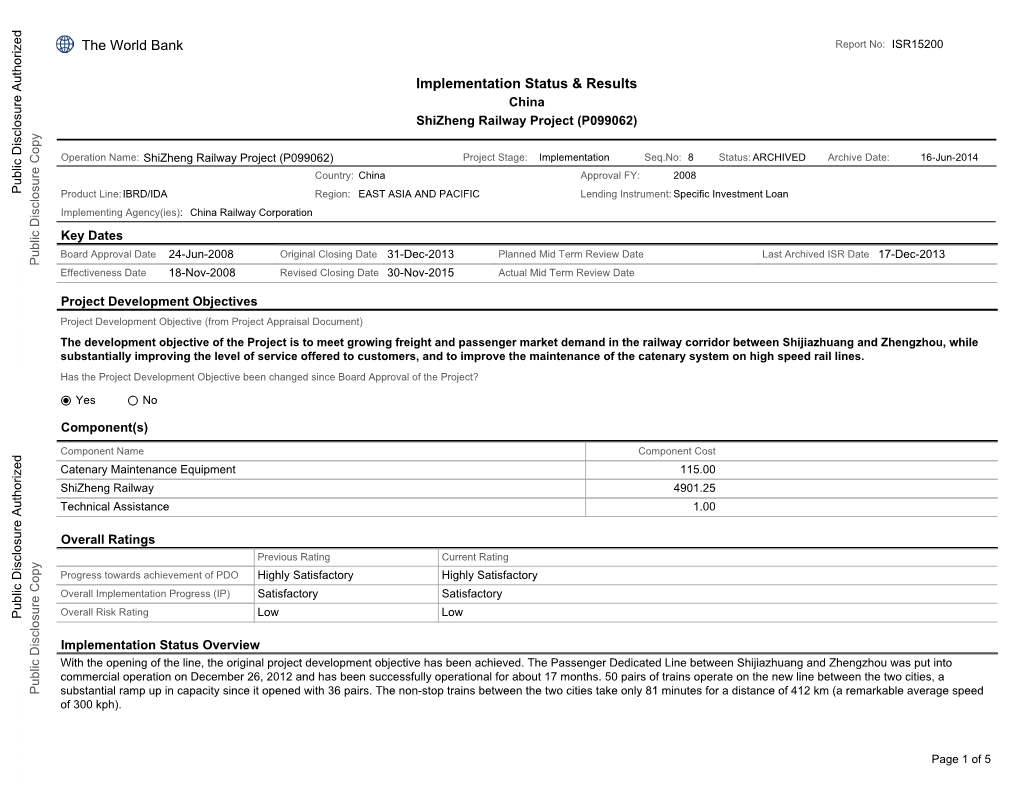 World Bank Document