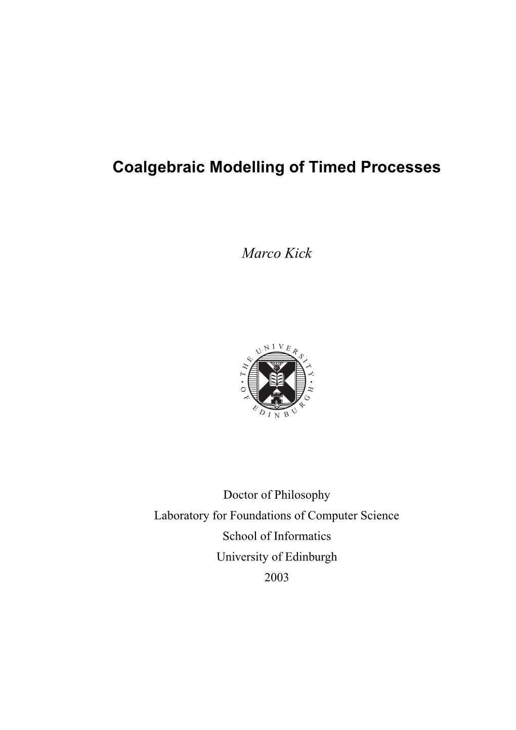 Coalgebraic Modelling of Timed Processes