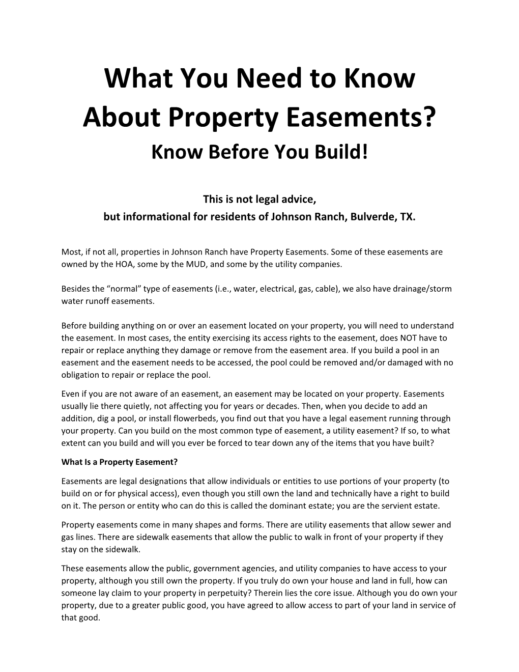 What You Need to Know About Property Easements? Know Before You Build!