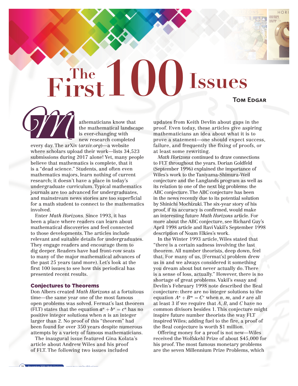 The First 100 Issues