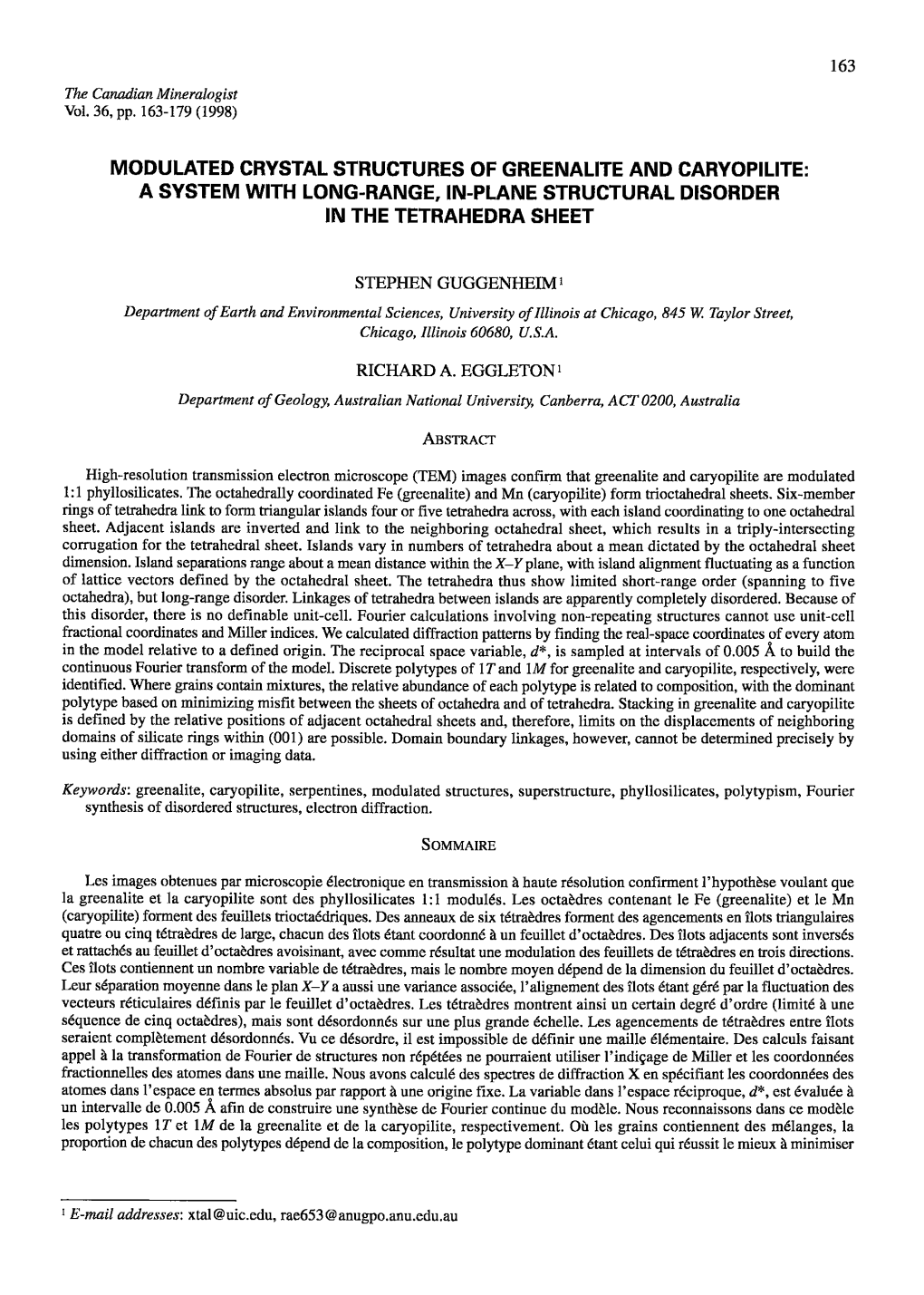 Modulated Crystal Structures Of