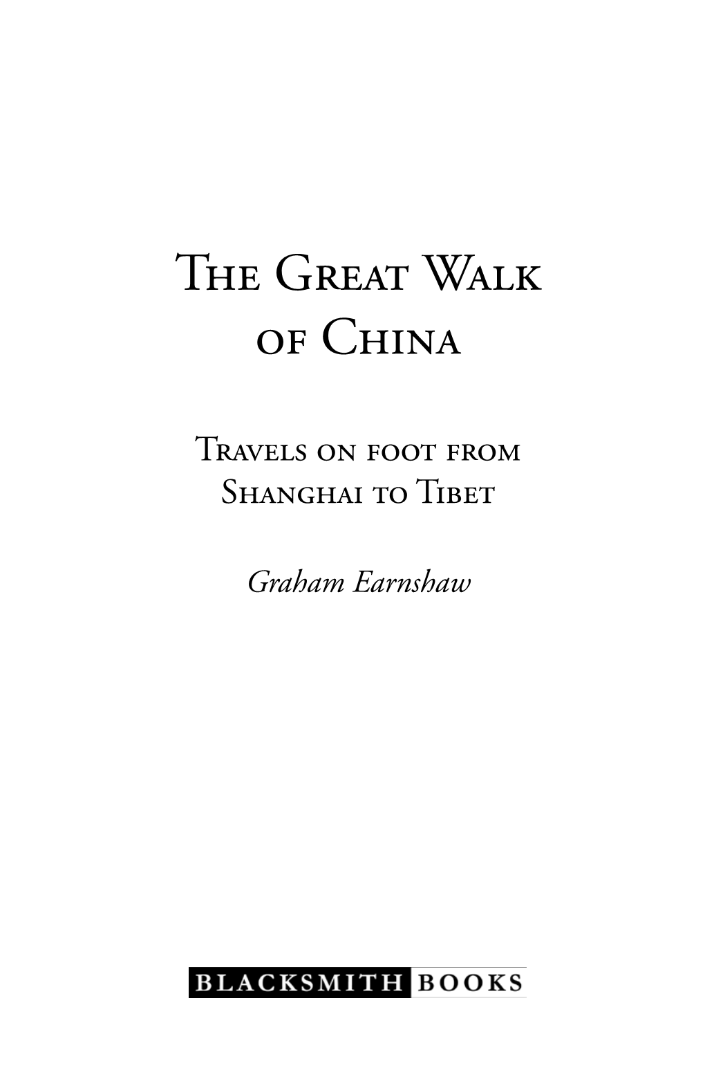 The Great Walk of China