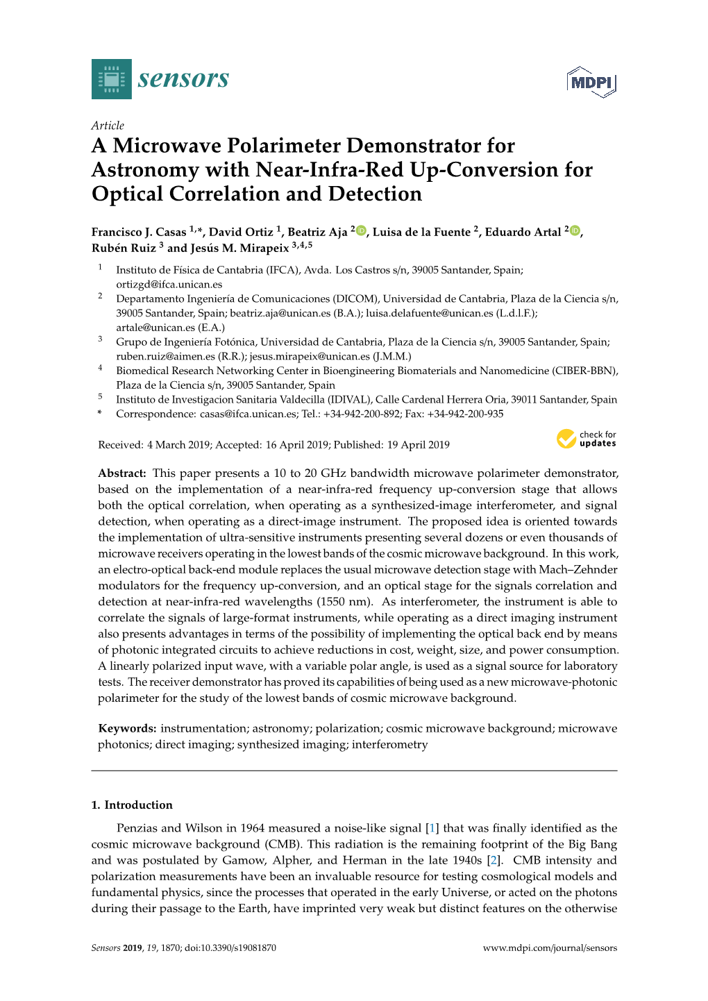 A Microwave Polarimeter Demonstrator for Astronomy with Near-Infra-Red Up-Conversion for Optical Correlation and Detection