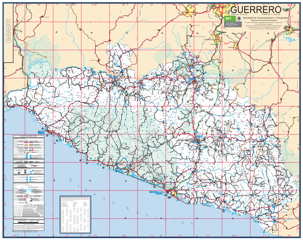 GUERRERO SUPERFICIE 63 794 Km² POBLACIÓN 3 115 202 Hab