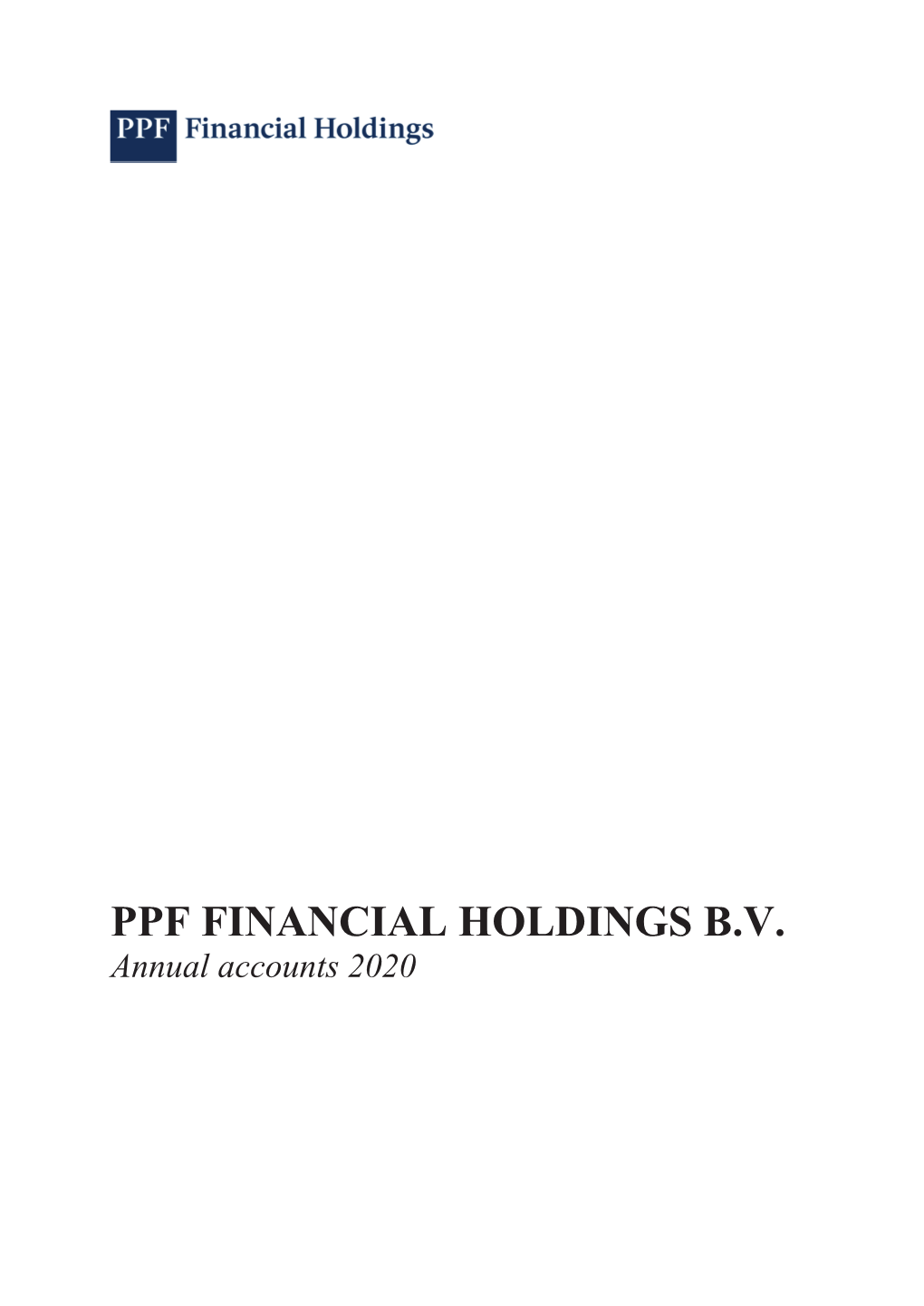 Ppf Financial Holdings Bv