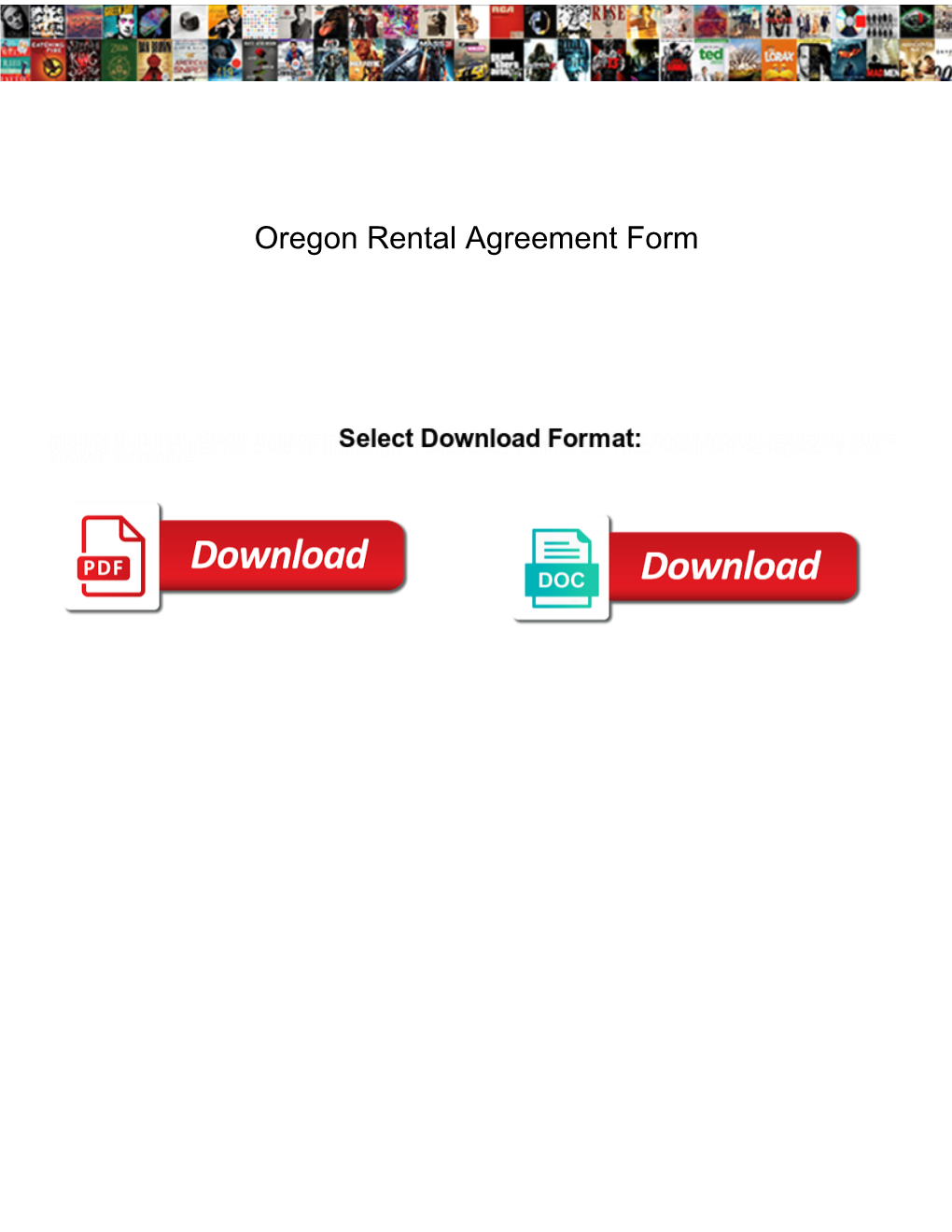 Oregon Rental Agreement Form