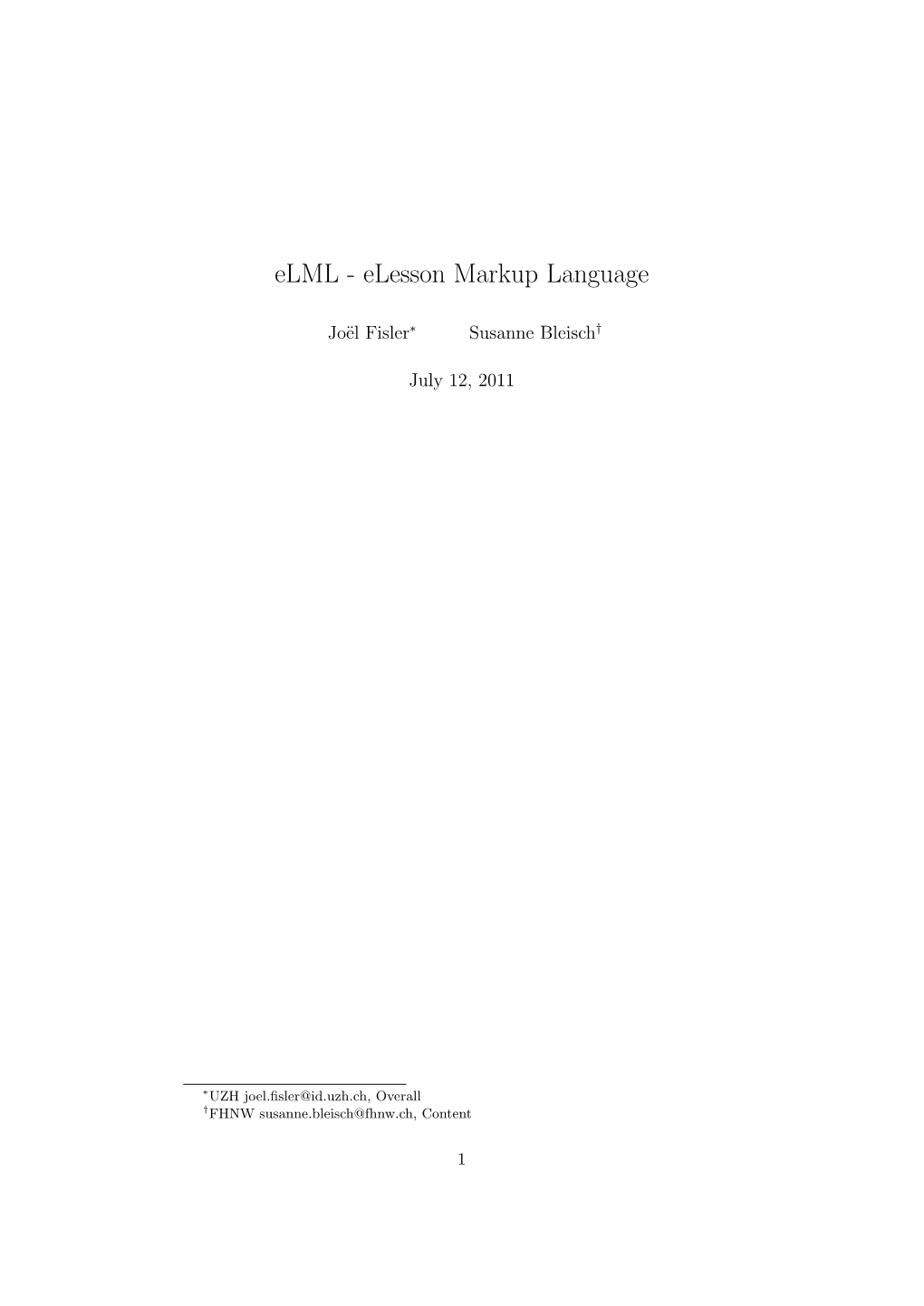 Elesson Markup Language