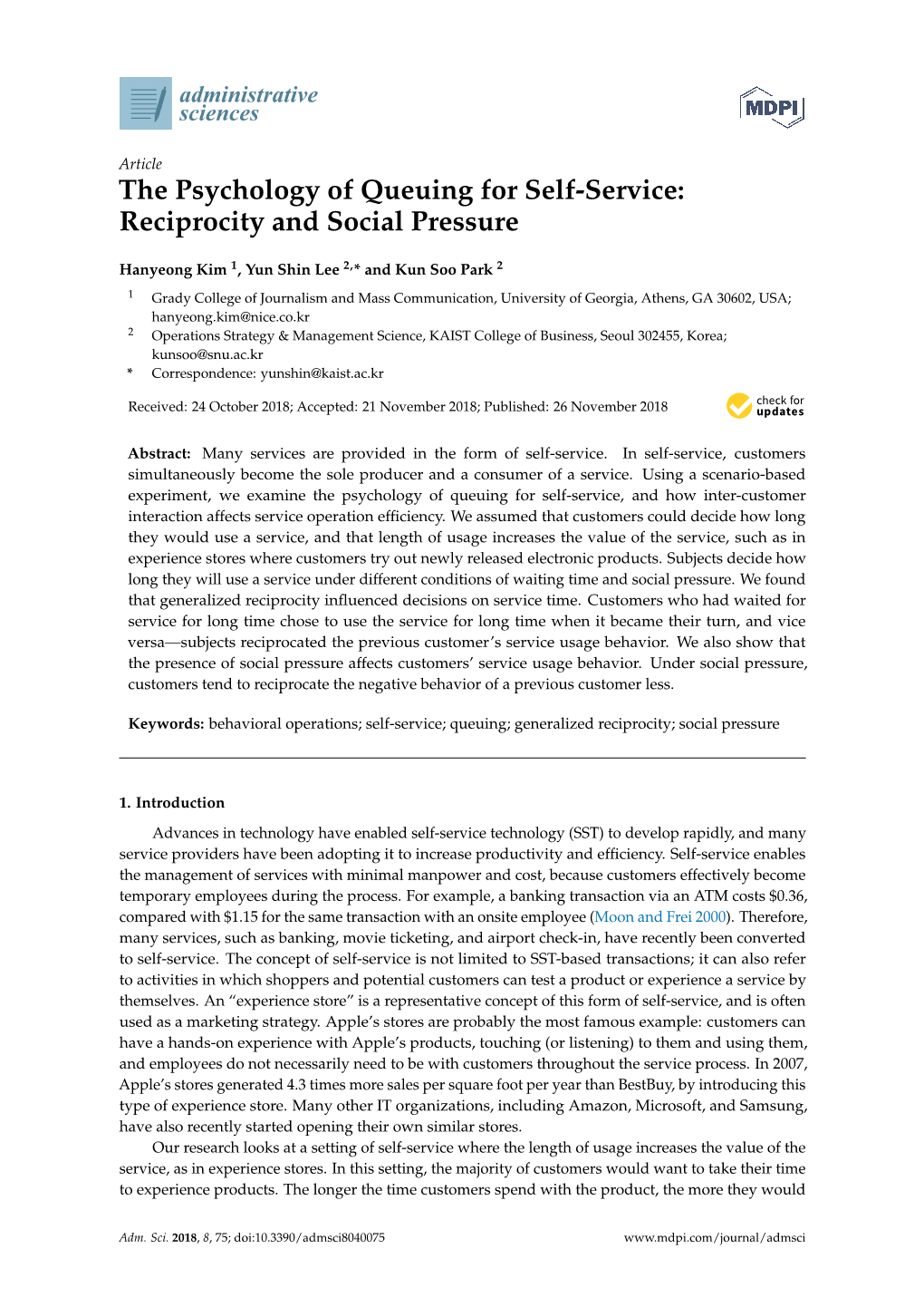 Reciprocity and Social Pressure