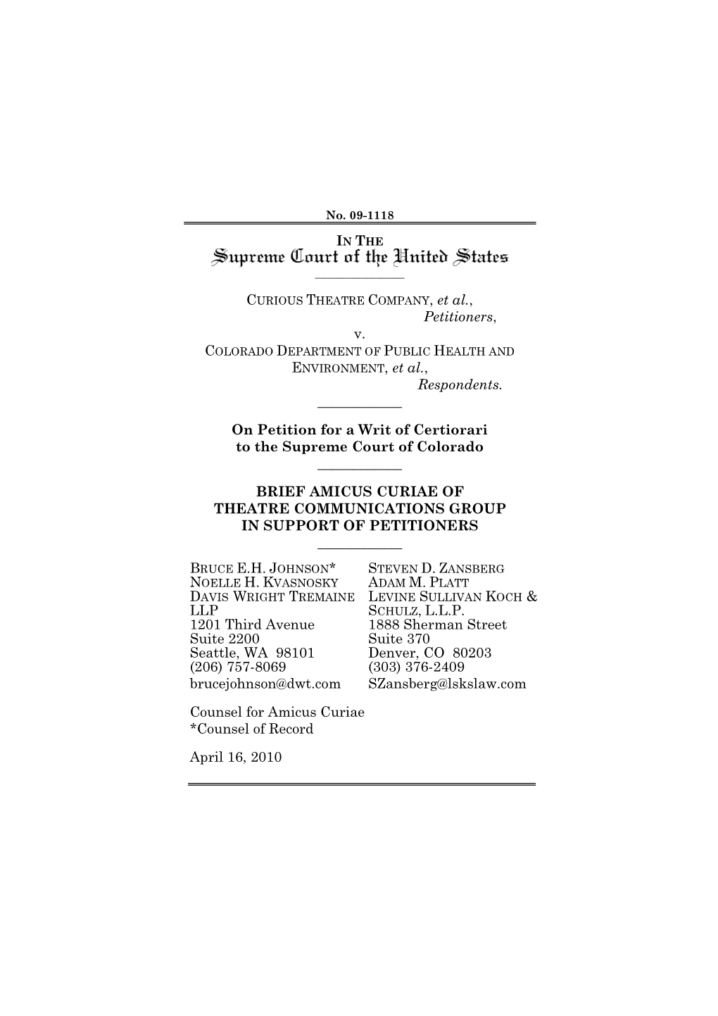 Petitioners, V. Respondents. ___