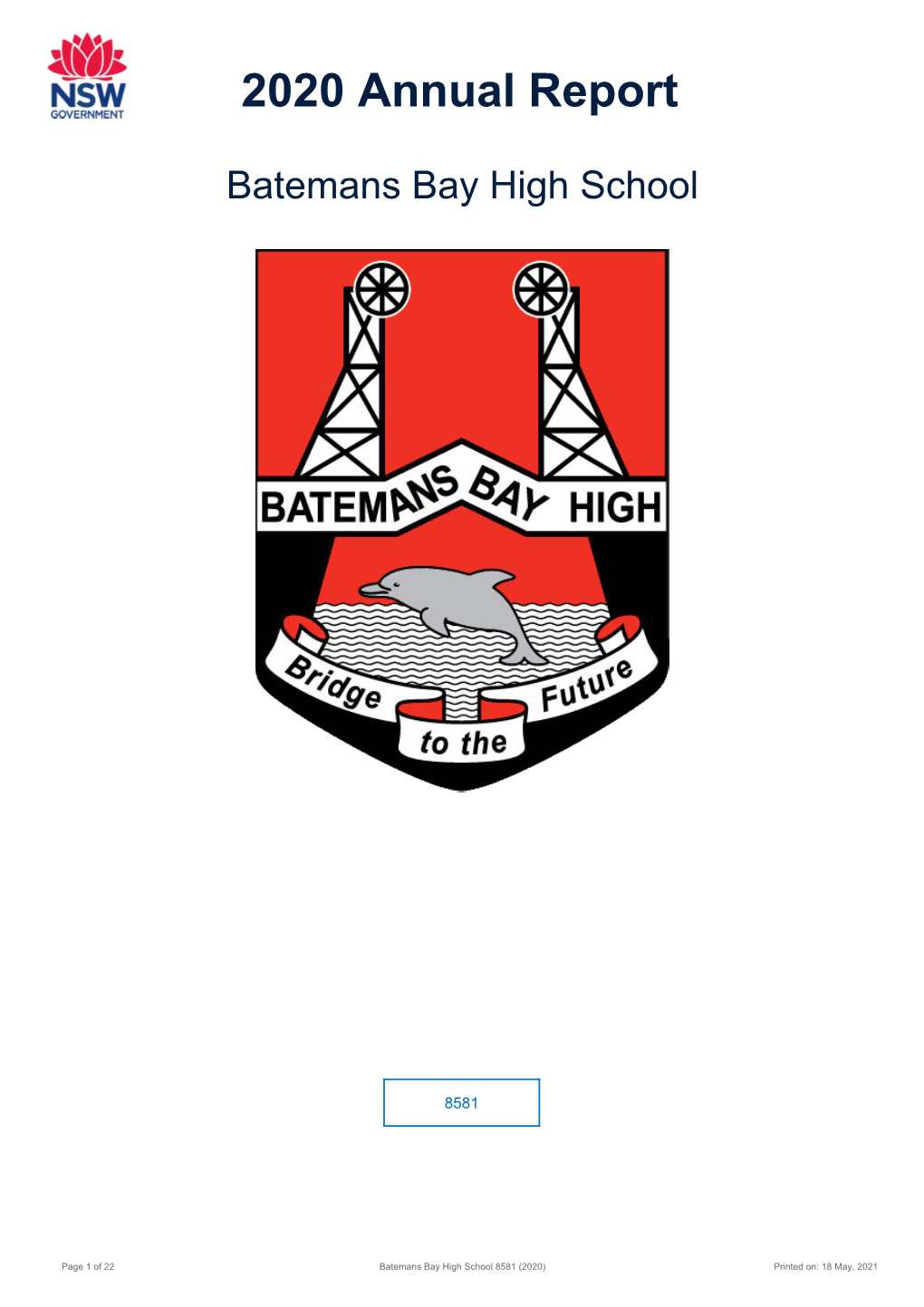 2020 Batemans Bay High School Annual Report