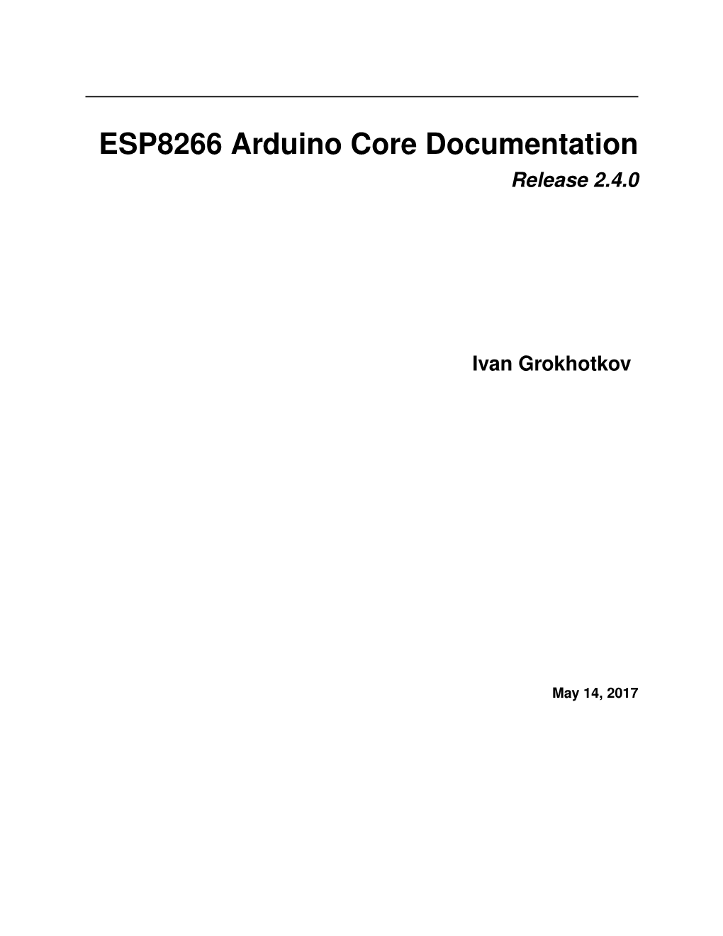 ESP8266 Arduino Core Documentation Release 2.4.0