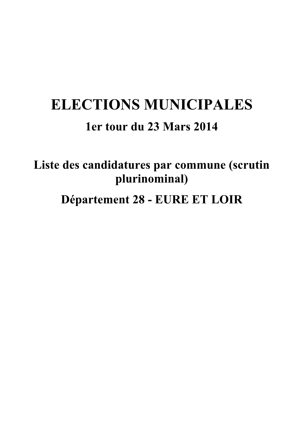 Candidats Communes Scrutin Plurinominal 28