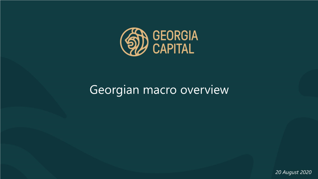 Georgian Macro Overview