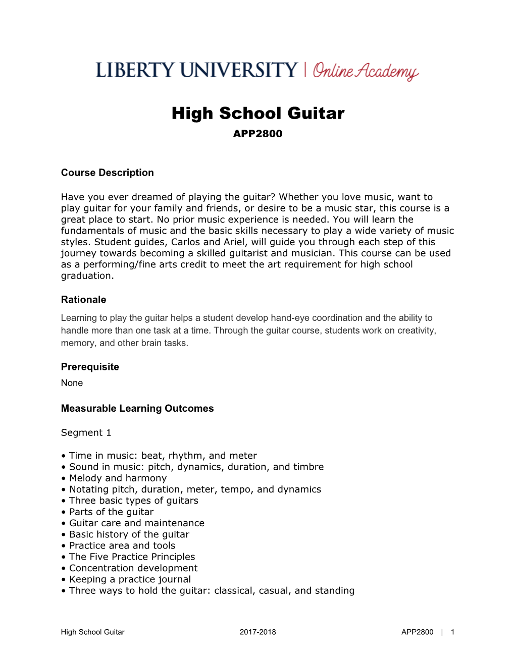 High School Guitar APP2800