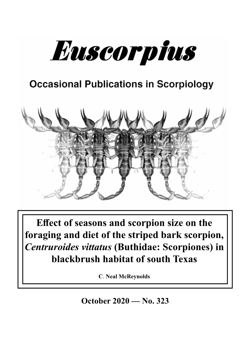 Effect of Seasons and Scorpion Size on The