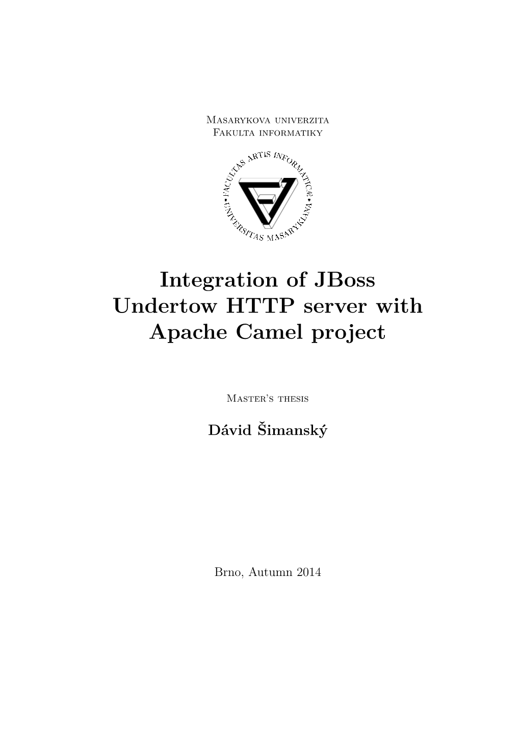 Integration of Jboss Undertow HTTP Server with Apache Camel Project