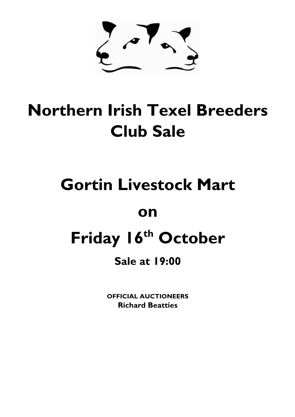 Northern Irish Texel Breeders Club Sale Gortin Livestock Mart On