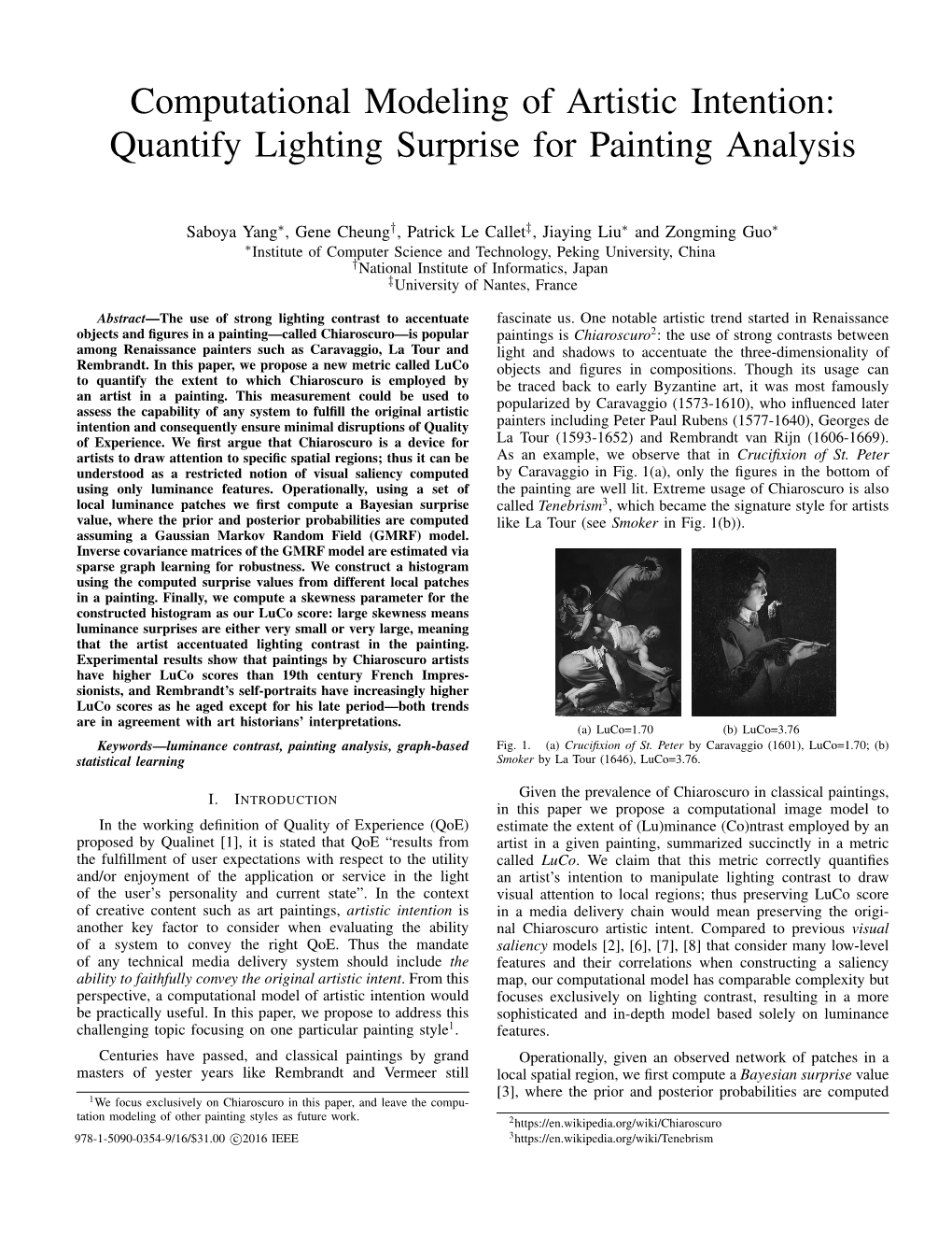 Computational Modeling of Artistic Intention: Quantify Lighting Surprise for Painting Analysis