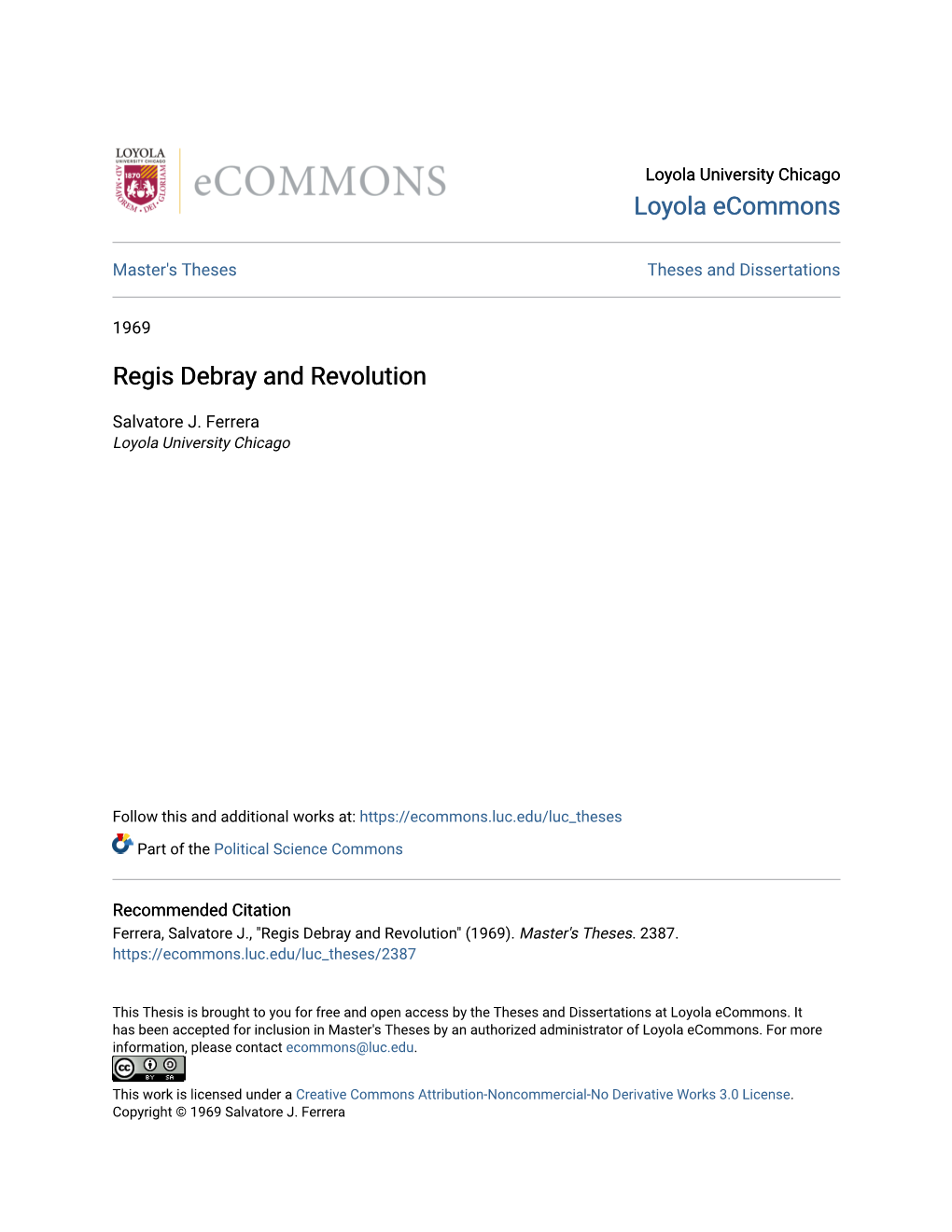 Regis Debray and Revolution