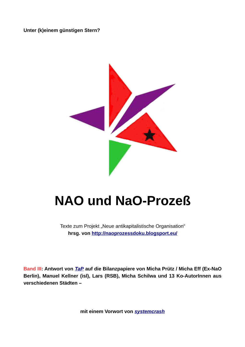 NAO Und Nao-Prozeß