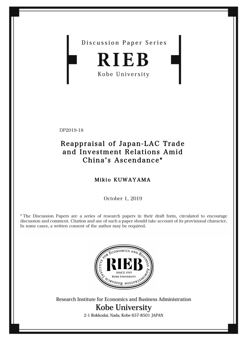 Reappraisal of Japan-LAC Trade and Investment Relations Amid China S