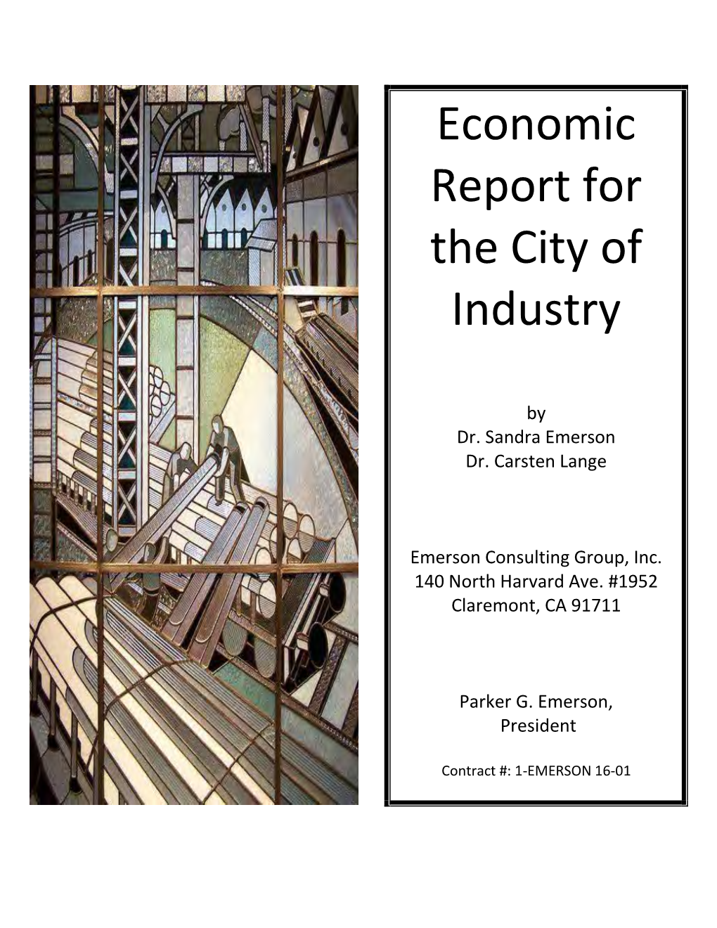 Economic Report for the City of Industry