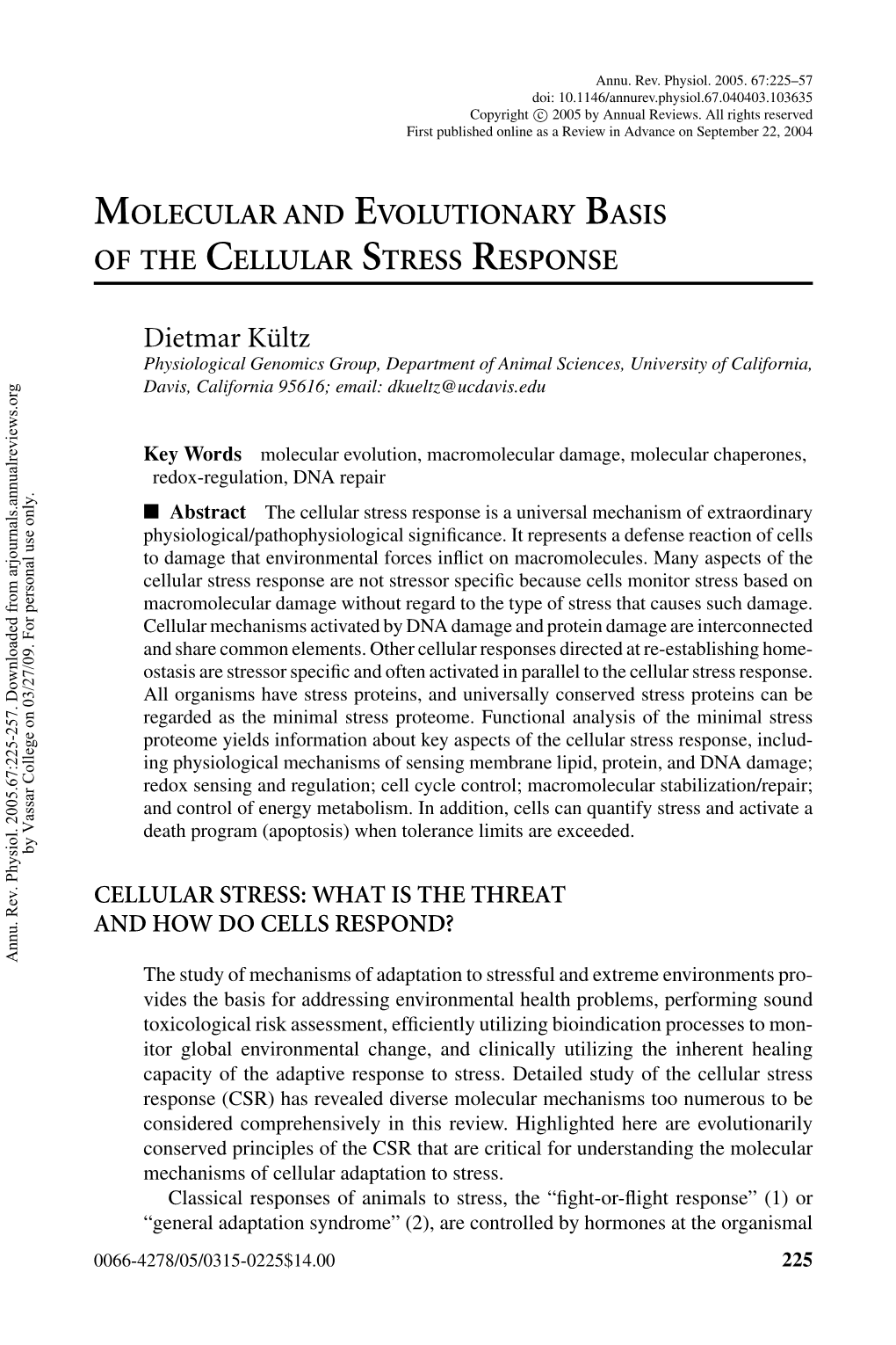 Cellular Stress Response