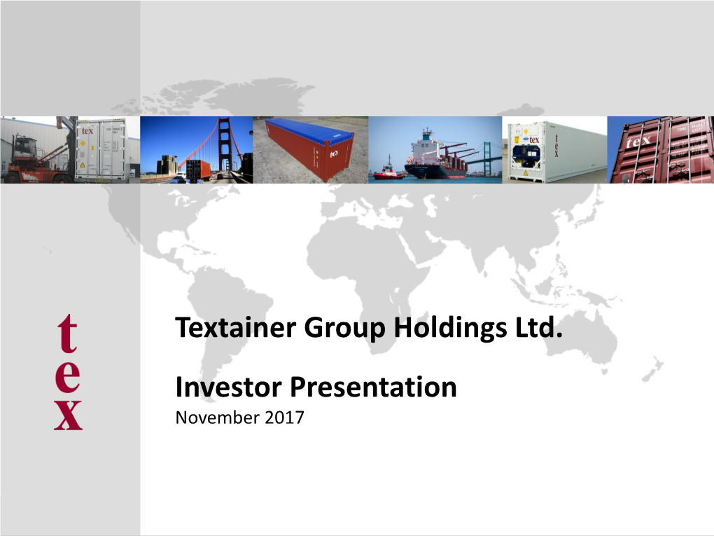 Textainer Investor Presentation 2013