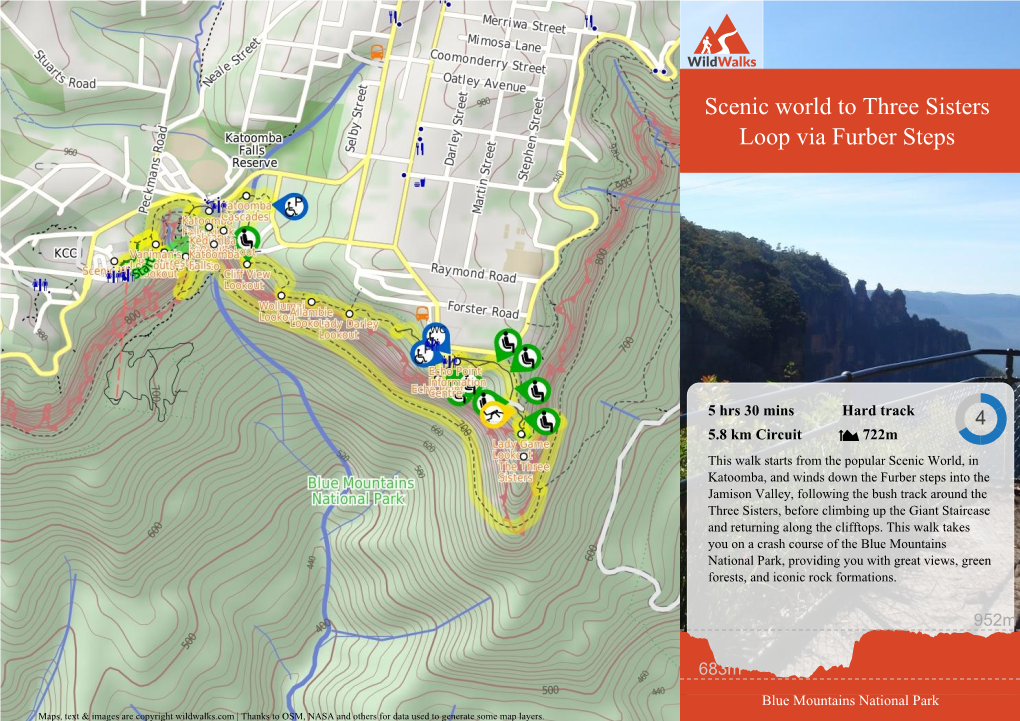 Scenic World to Three Sisters Loop Via Furber Steps