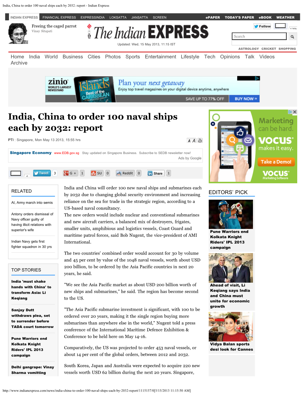 India, China to Order 100 Naval Ships Each by 2032: Report - Indian Express