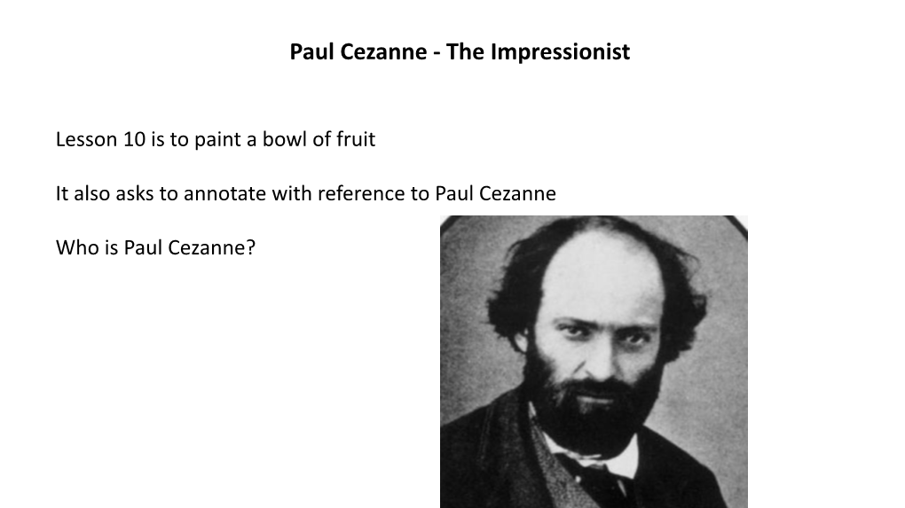 Paul Cezanne - the Impressionist