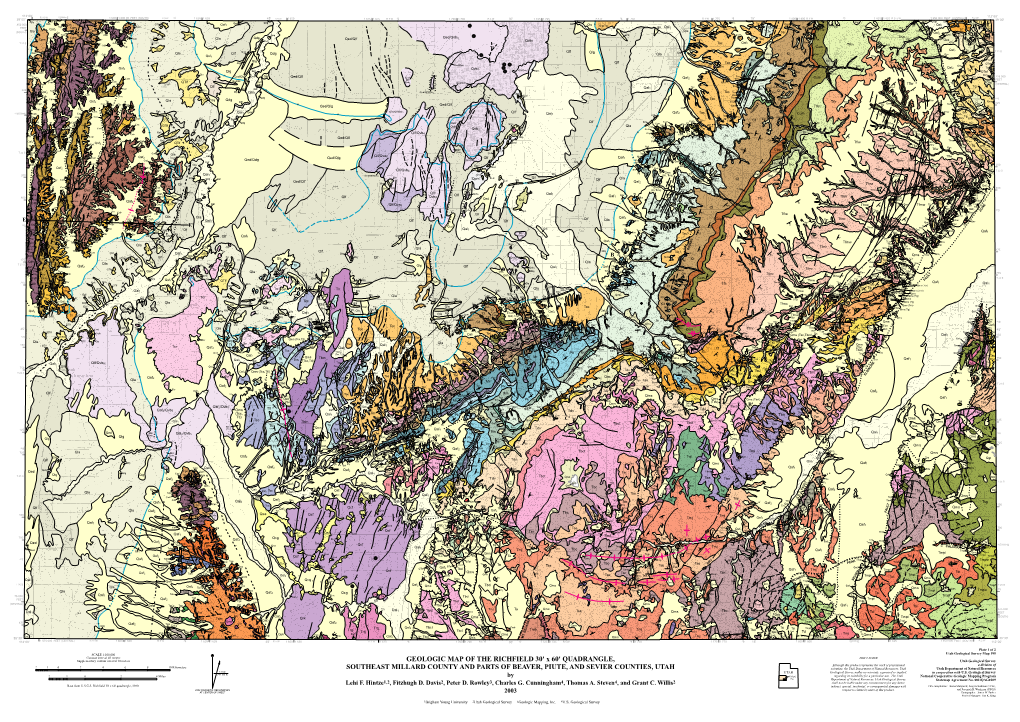 GEOLOGIC MAP of the RICHFIELD 30' X 60' QUADRANGLE