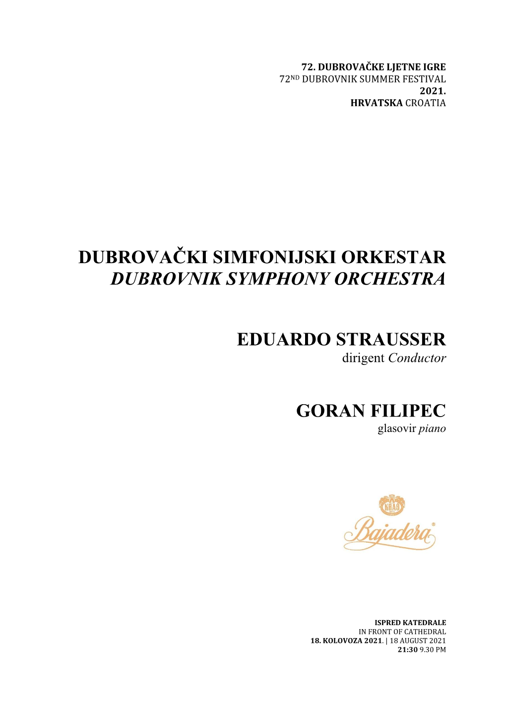 Dubrovački Simfonijski Orkestar Dubrovnik Symphony Orchestra