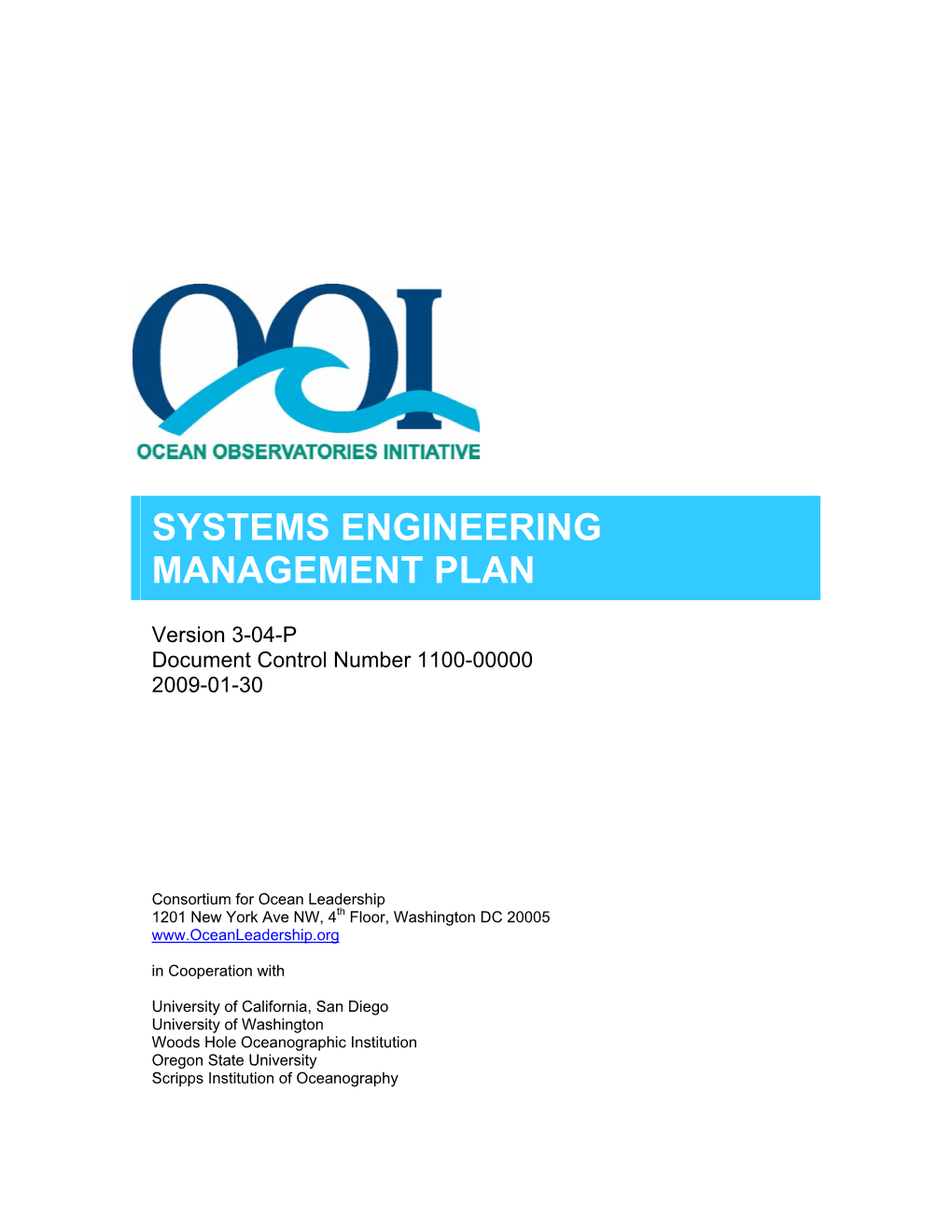 Systems Engineering Management Plan