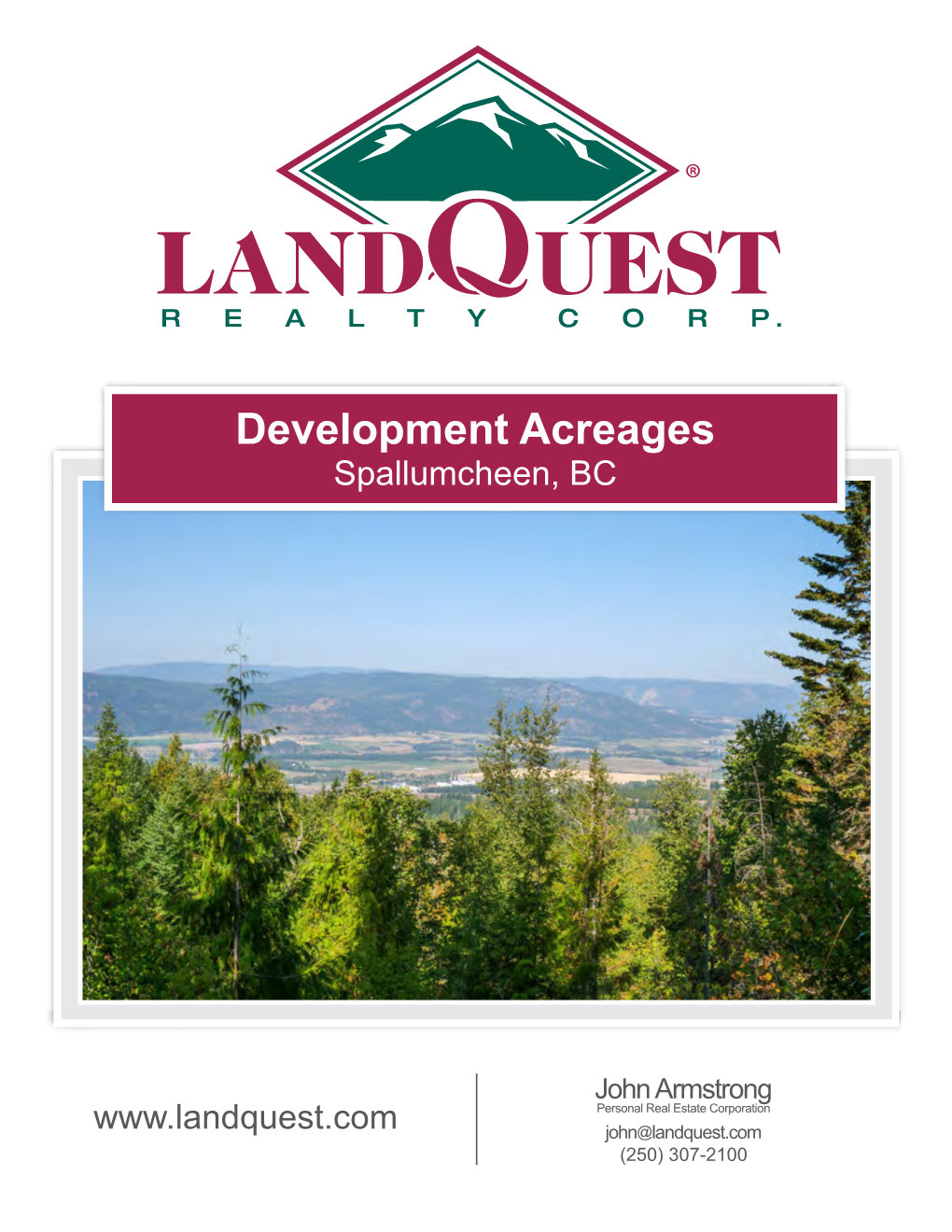 Development Acreages Spallumcheen, BC