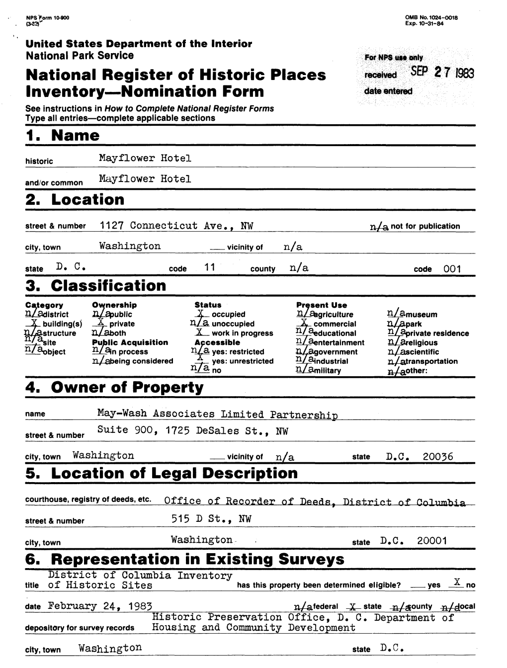 National Register of Historic Places Inventory Nomination Form 4