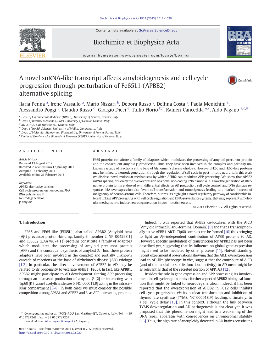 APBB2) Alternative Splicing