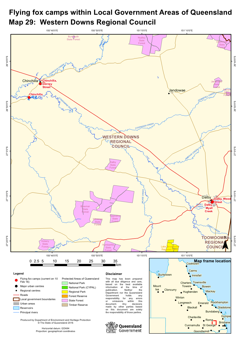 Map 29 — Western Downs Region (PDF, 387KB)