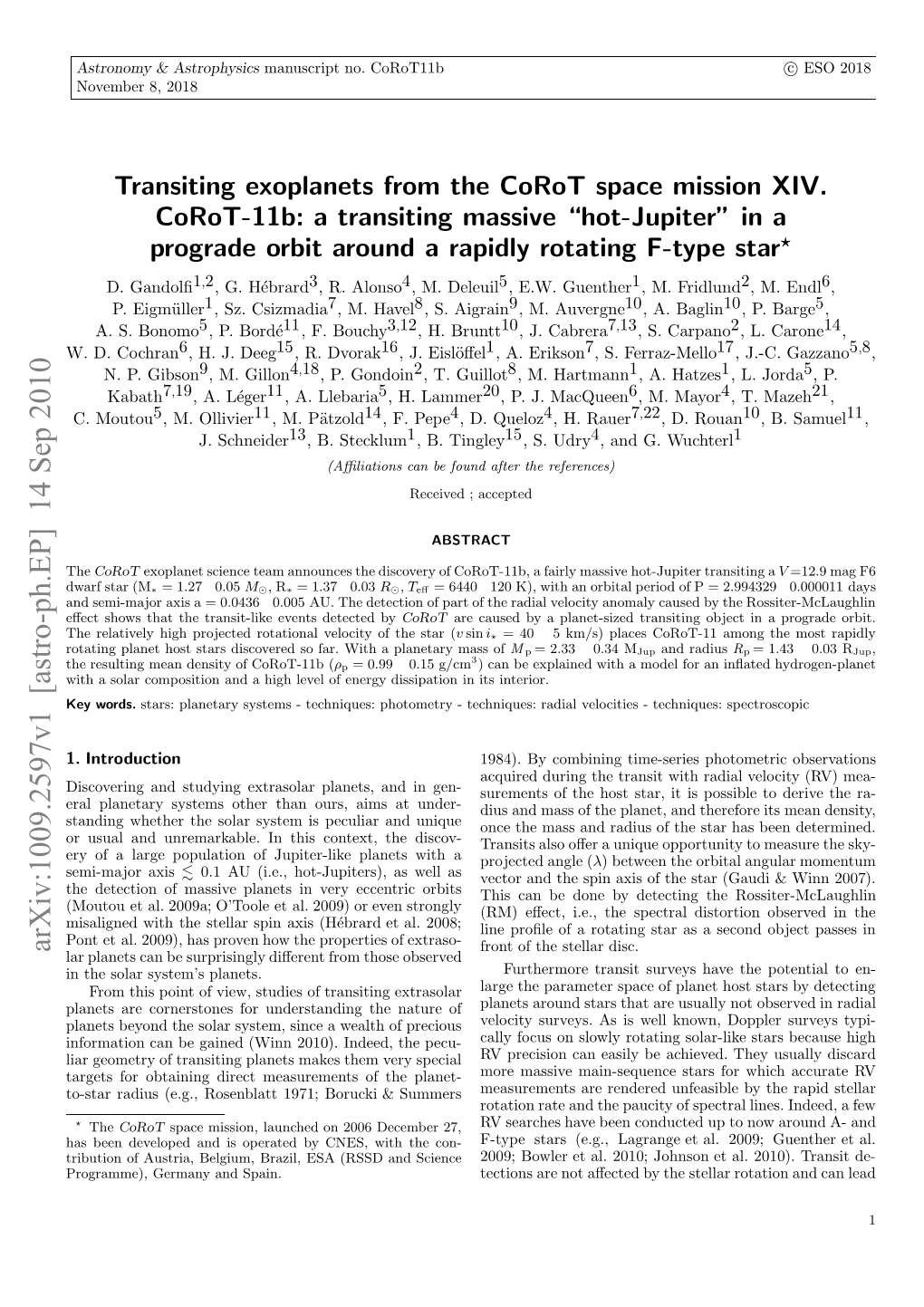 Transiting Exoplanets from the Corot Space Mission XIV. Corot-11B: A