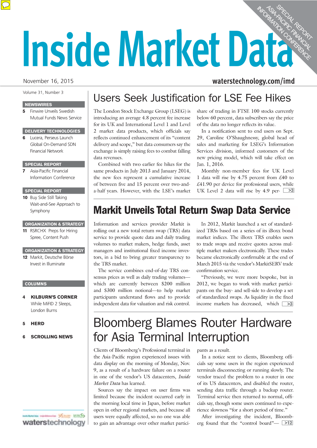 Bloomberg Blames Router Hardware for Asia Terminal Interruption