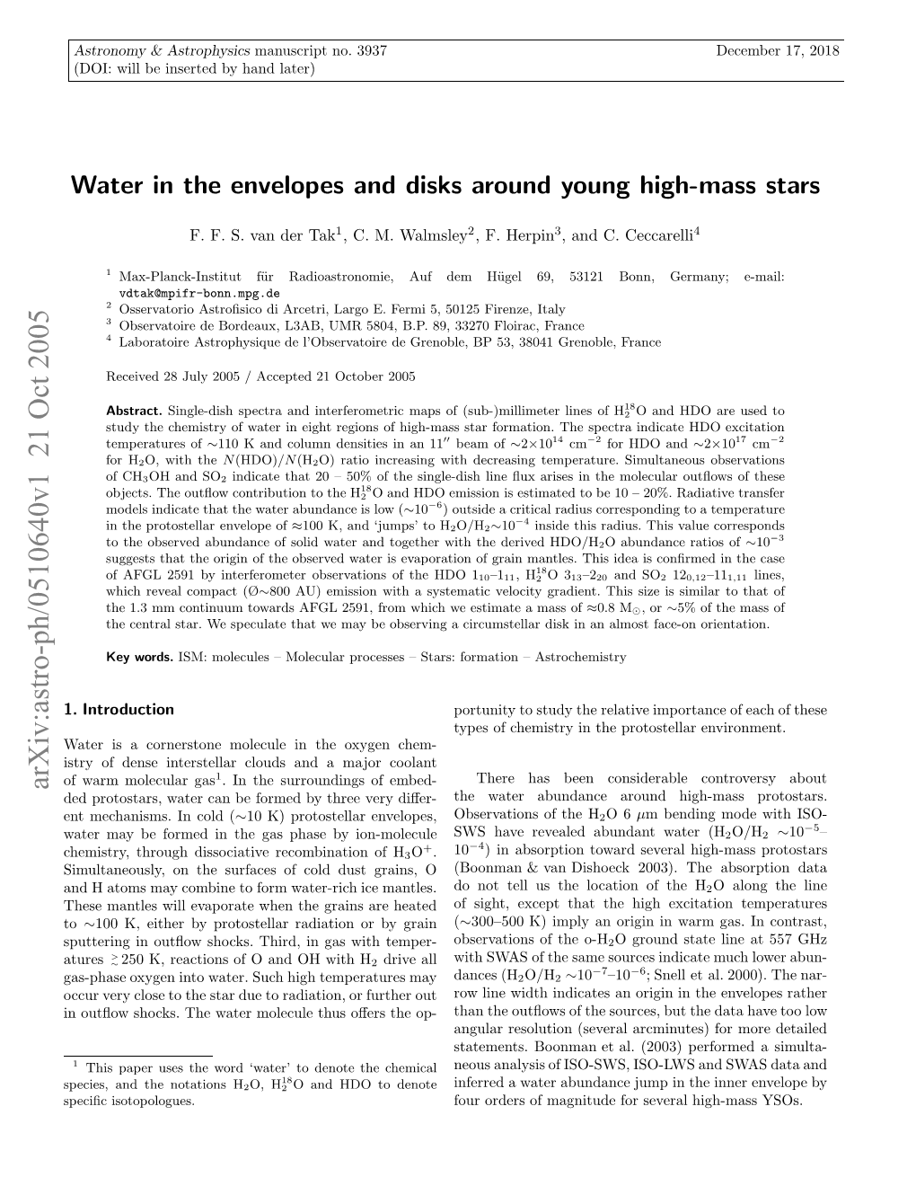 Water in the Envelopes and Disks Around Young High-Mass Stars