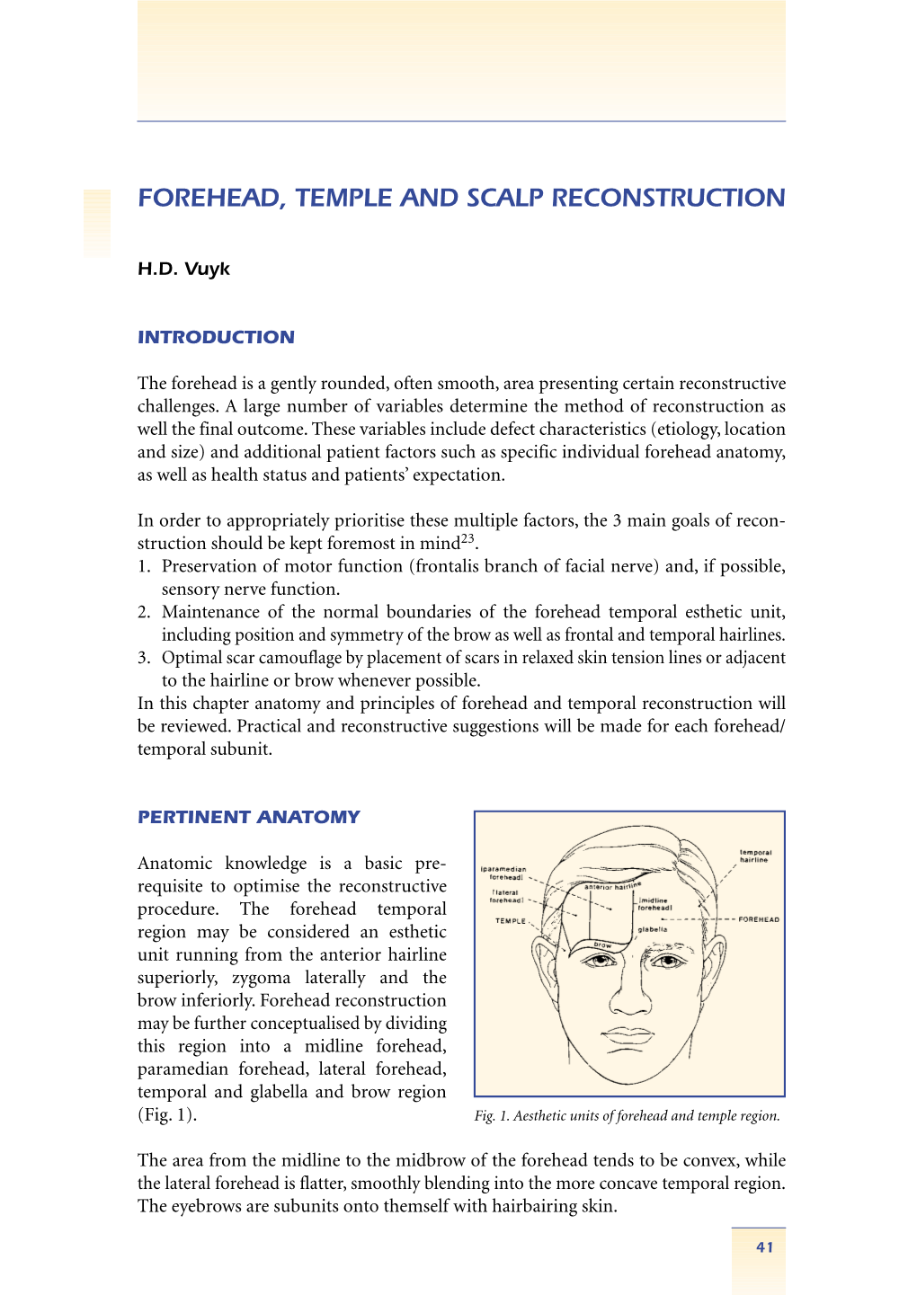 Forehead, Temple and Scalp Reconstruction