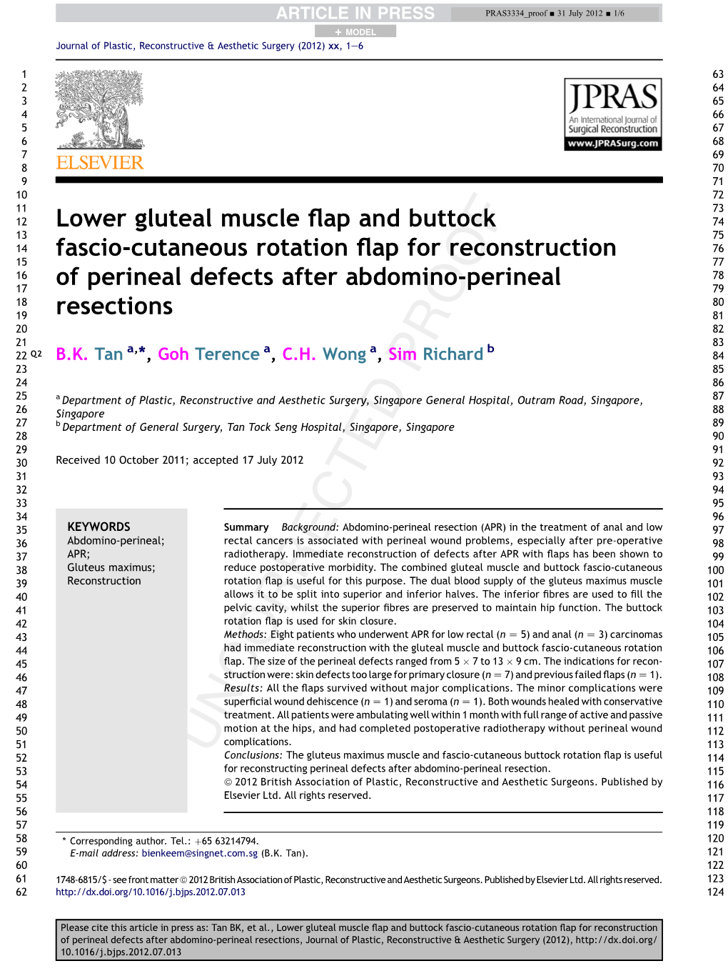 Lower Gluteal Muscle Flap and Buttock Fascio-Cutaneous Rotation Flap For