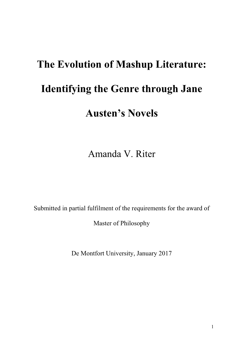 Identifying the Genre Through Jane Austen's Novels