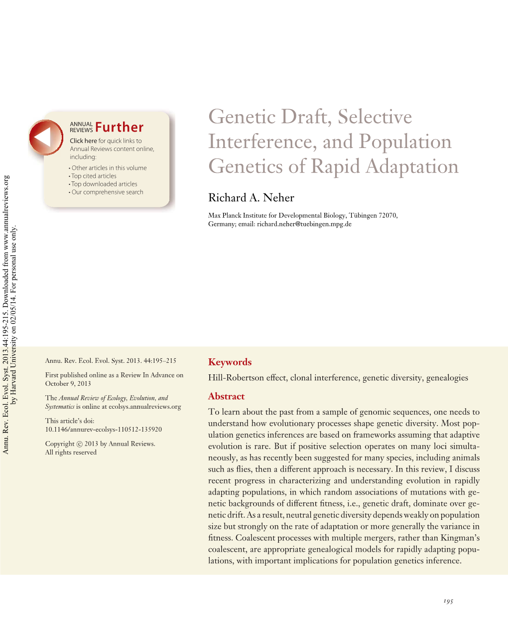 Genetic Draft, Selective Interference, and Population Genetics of Rapid Adaptation