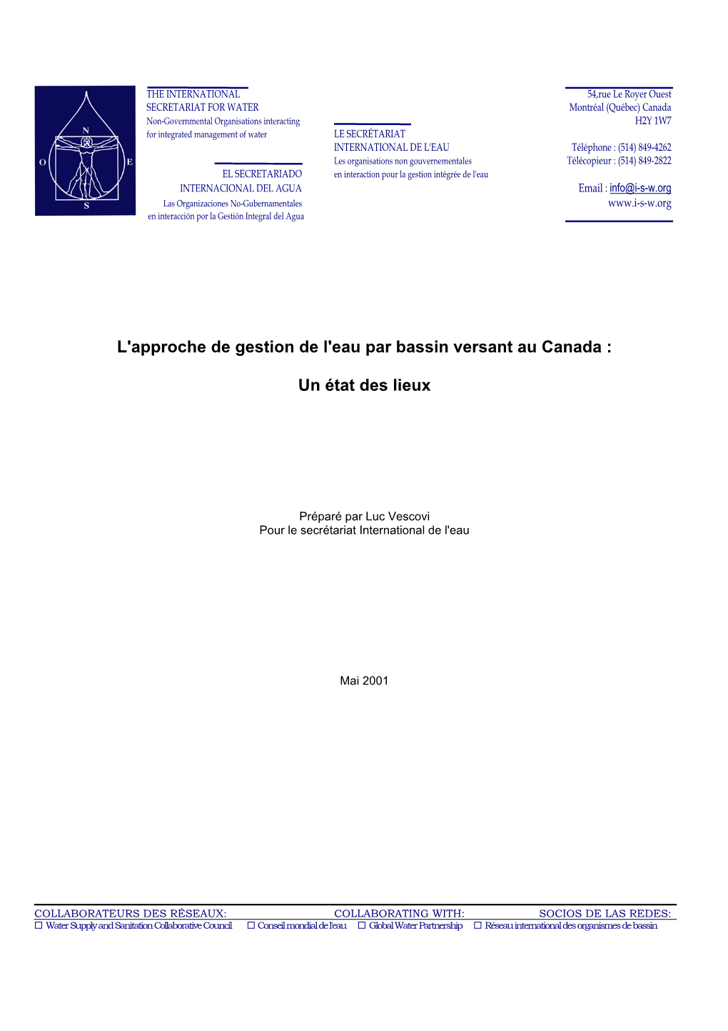 L'approche De Gestion De L'eau Par Bassin Versant Au Canada