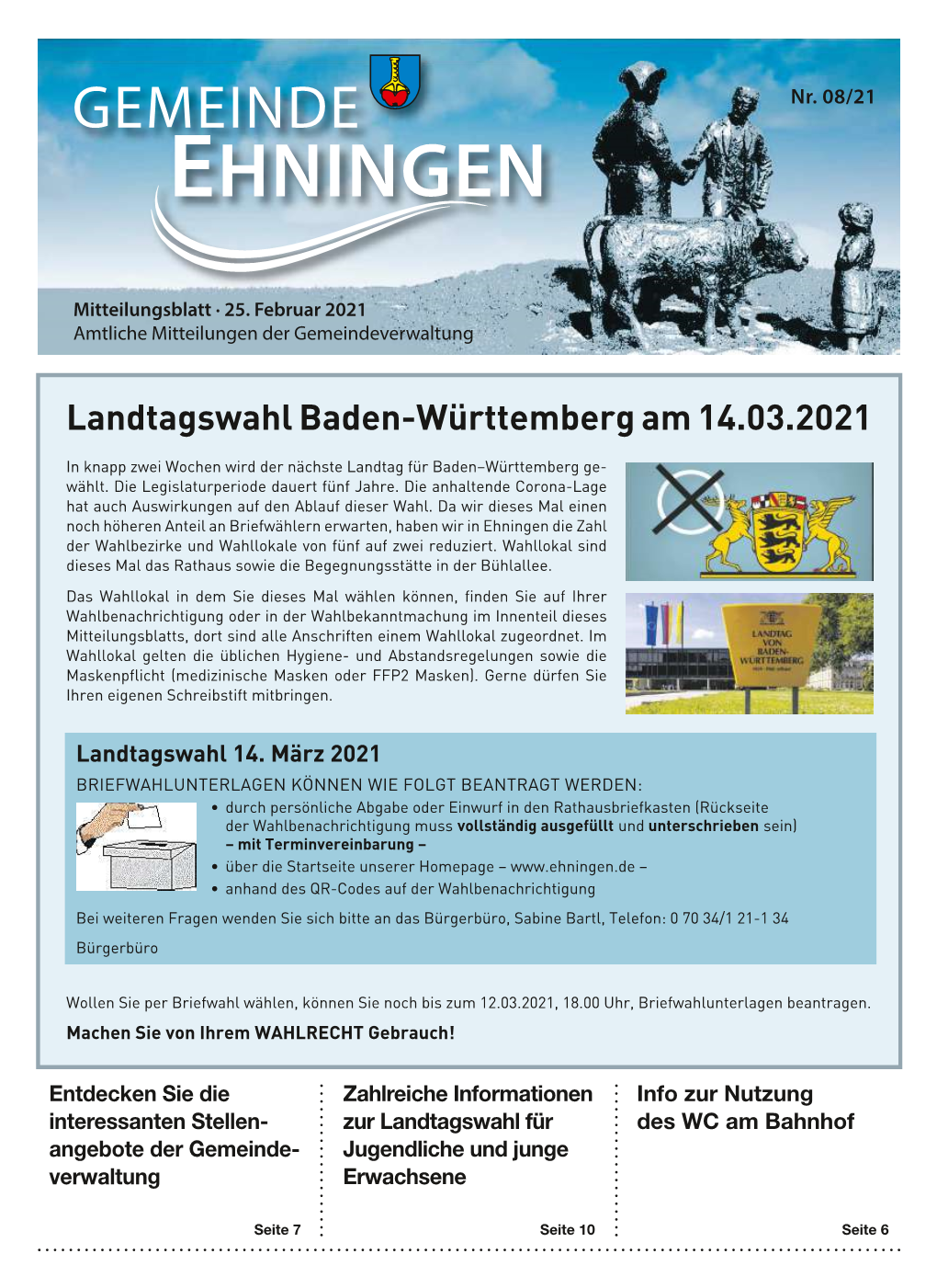 Landtagswahl Baden-Württemberg Am 14.03.2021