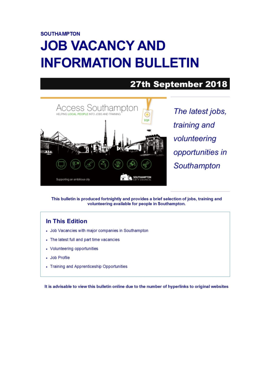 Southampton Jobs Bulletin