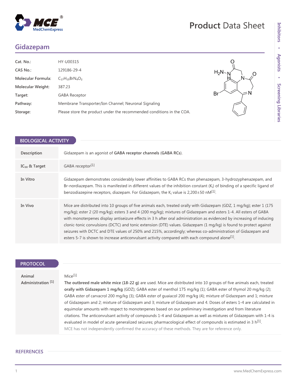 Gidazepam | Medchemexpress