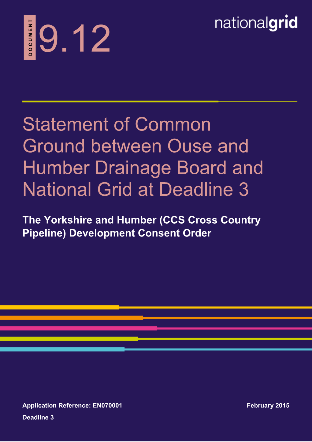 Statement of Common Ground Between Ouse and Humber Drainage Board and National Grid at Deadline 3